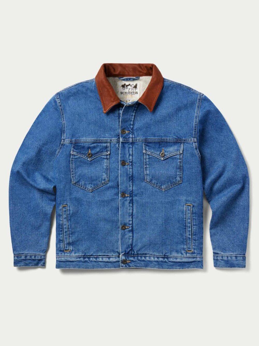 NEW Men’s Medium Schaefer Outfitter Denim Jacket fleece lining western cotton - Picture 11 of 11